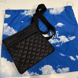MZ WALLACE Flat Metro Crossbody Black Bag